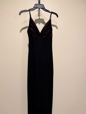 Darya New York Black Evening Dress with Subtle Metallic Accent—Mint Condition!